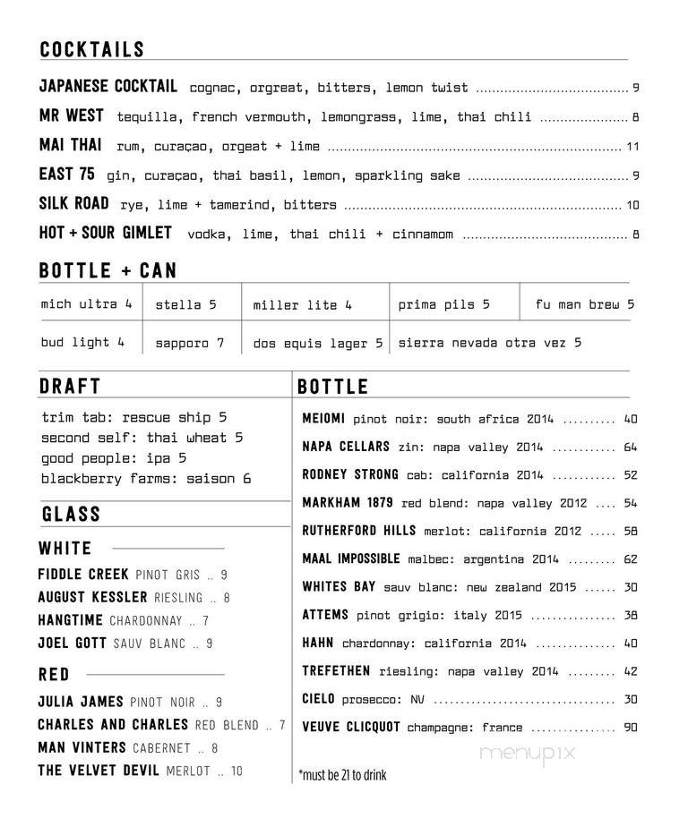 EastWest - Birmingham, AL menu_pic