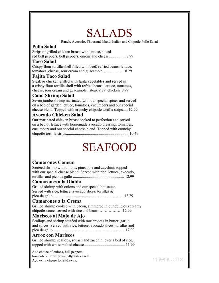 El Burrito - Greenville, MO menu_pic