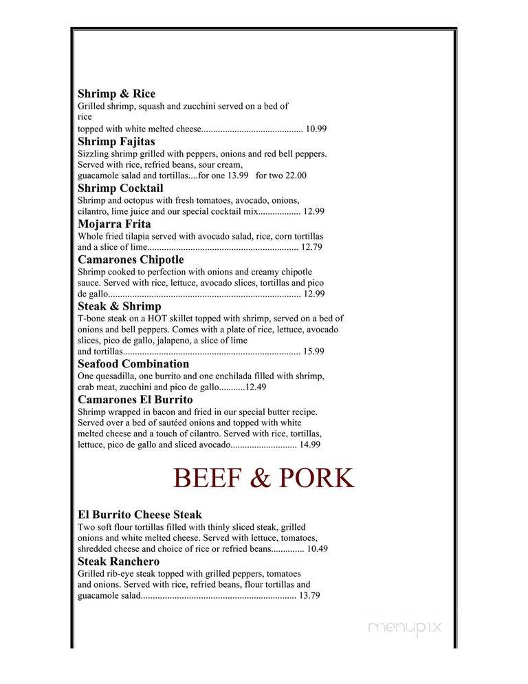 El Burrito - Greenville, MO menu_pic