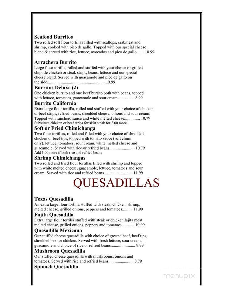 El Burrito - Greenville, MO menu_pic