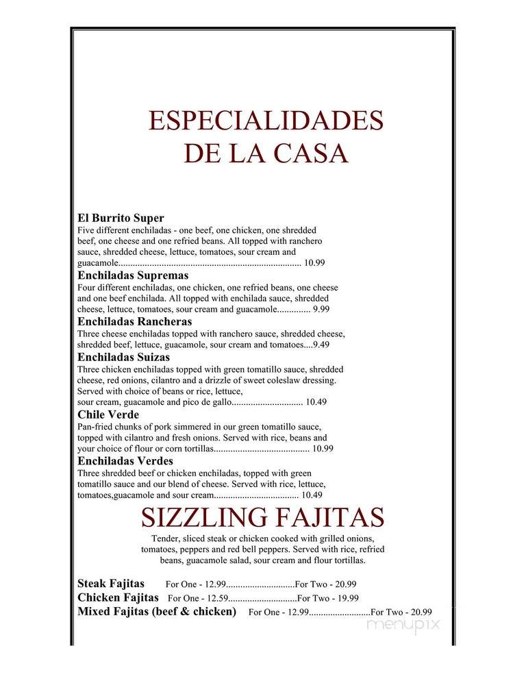 El Burrito - Greenville, MO menu_pic