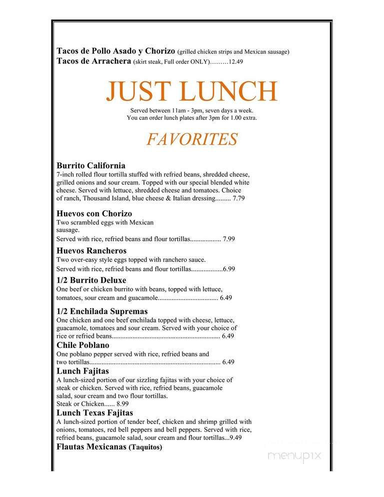 El Burrito - Greenville, MO menu_pic