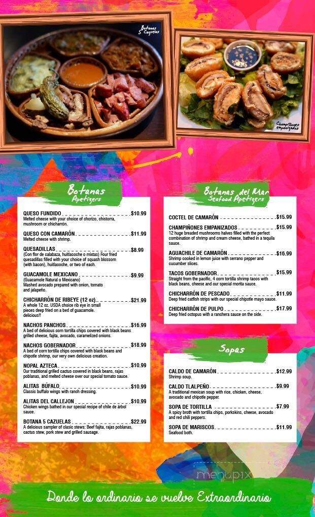 El Callejon de Los Millagros - McAllen, TX menu_pic