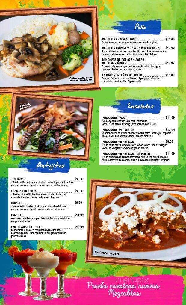 El Callejon de Los Millagros - McAllen, TX menu_pic