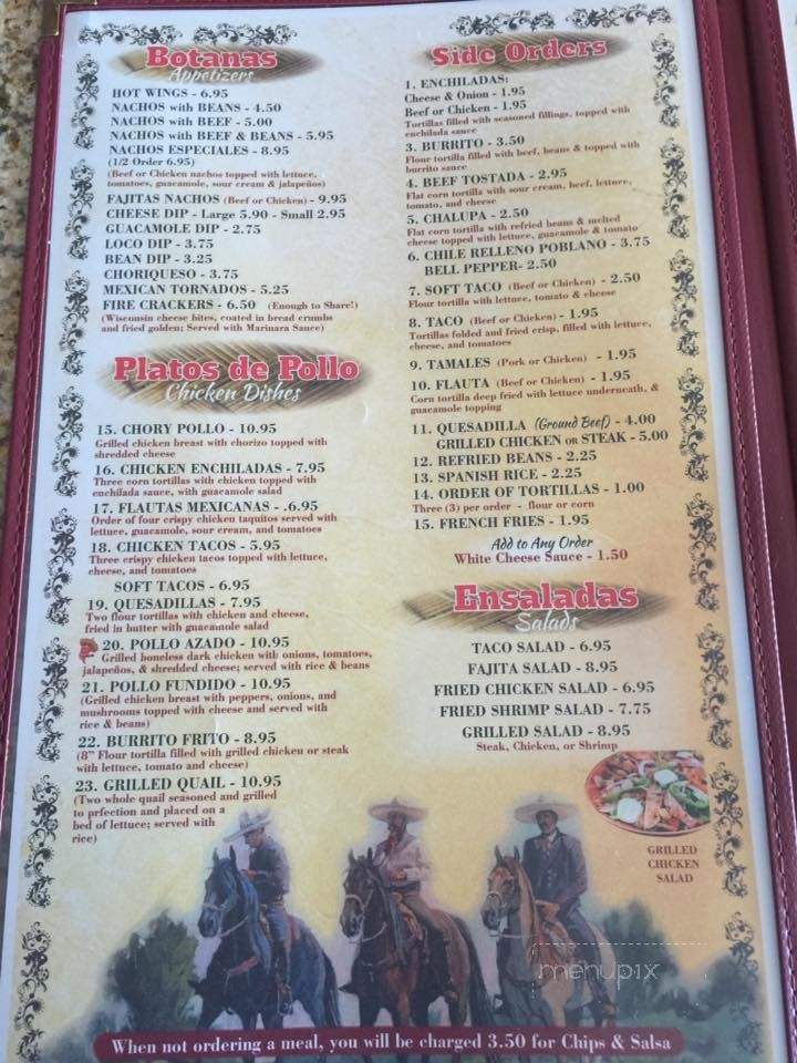 El Dorado Mexican Bar & Grill - Brookhaven, MS menu_pic
