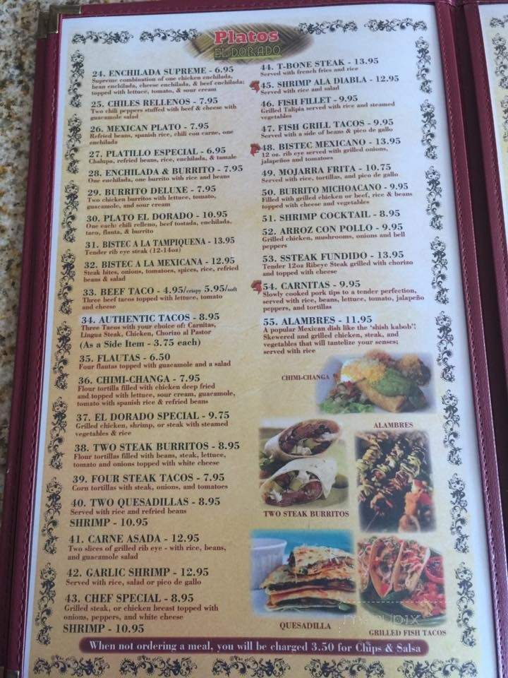 El Dorado Mexican Bar & Grill - Brookhaven, MS menu_pic