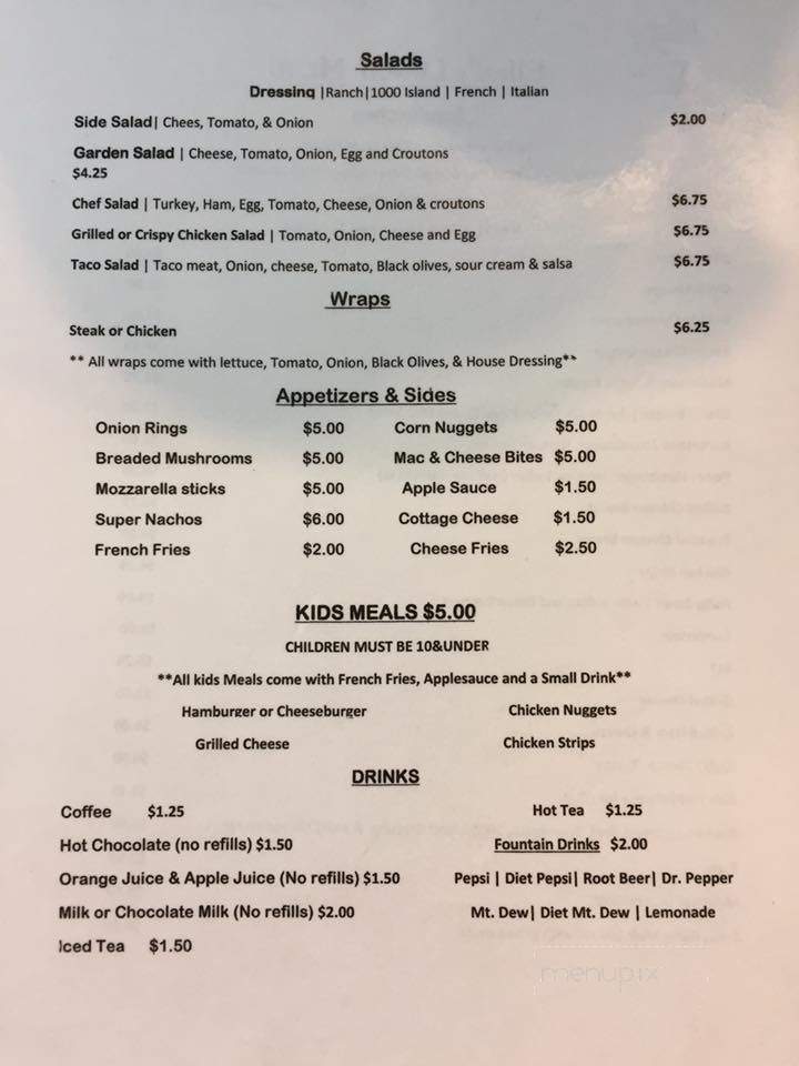 Ellen's Diner - Princeville, IL menu_pic