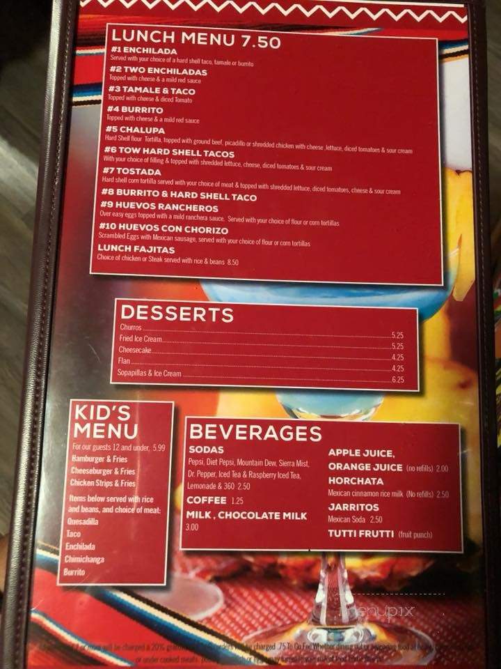 El Tequila Restaurant Spooner - Spooner, WI menu_pic