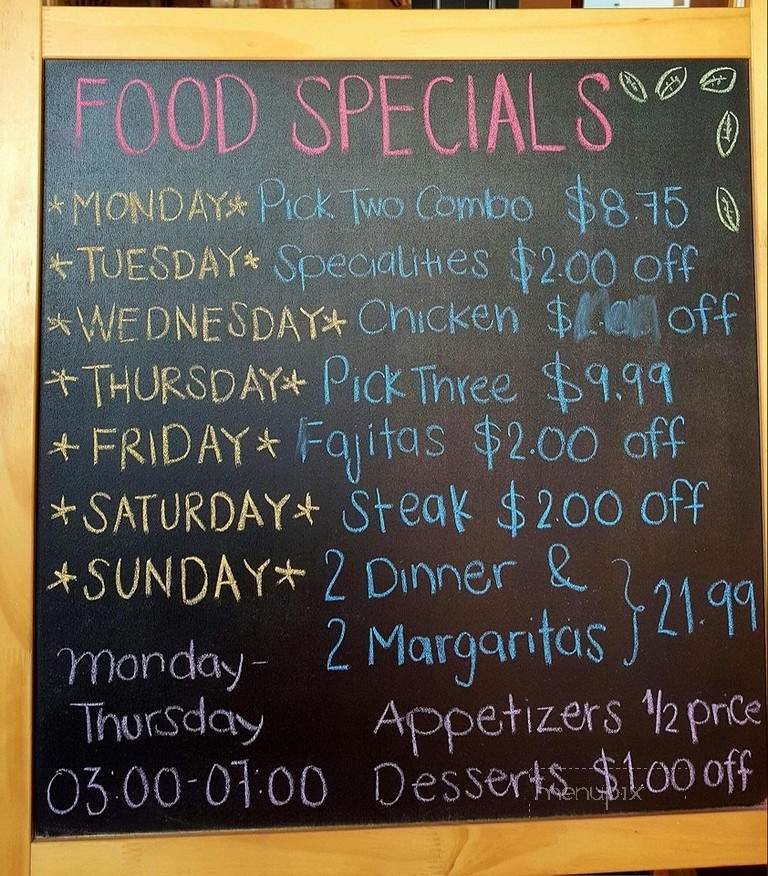 El Vaquero Mexican Restaurant - Blue Ash, OH menu_pic