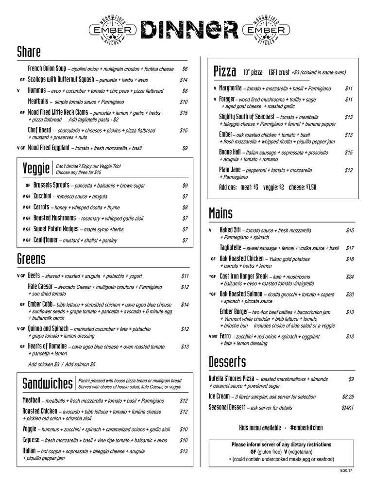 Ember Wood Fired Kitchen - Mount Pleasant, SC menu_pic