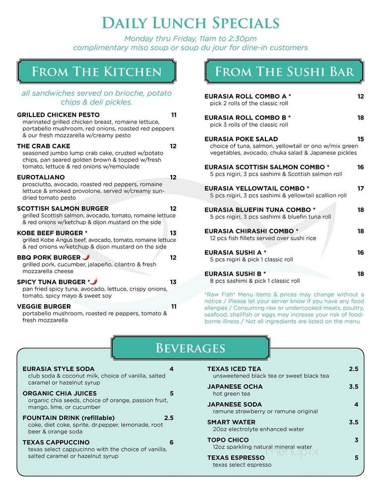 Eurasia Sushi Bar & Seafood - Austin, TX
