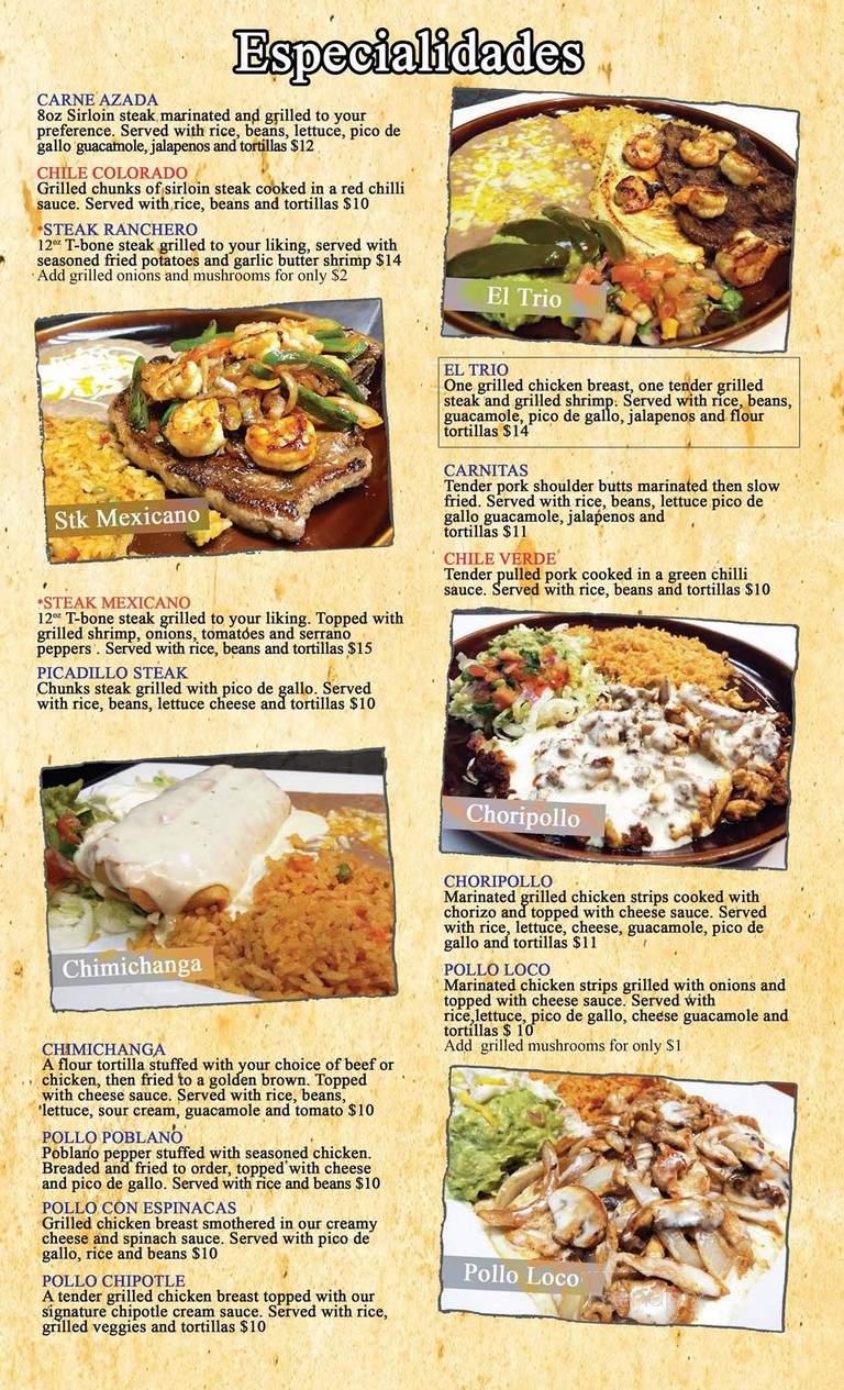 Fiesta Mexican Restaurant - Adel, IA menu_pic