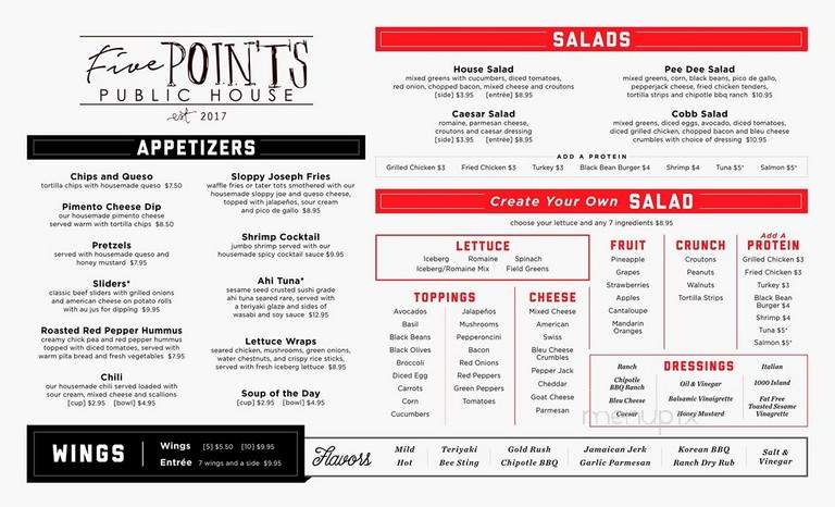 Five Points Public House - Albemarle, NC menu_pic