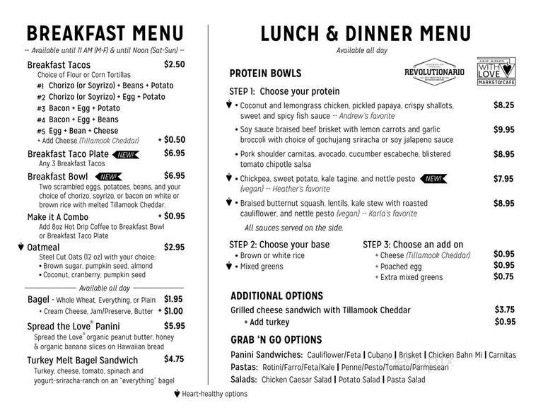 Food With Love - Los Angeles, CA menu_pic
