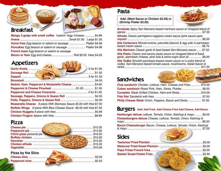 Frank Pizzeria Restaurant - Brooklyn, NY menu_pic