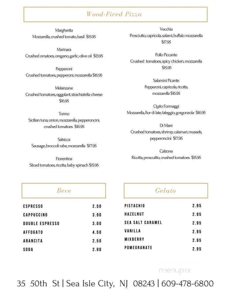 Fratelli's Wood Fired Pizzeria - Sea Isle City, NJ menu_pic