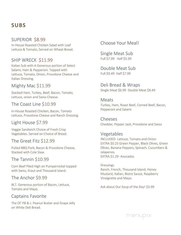 Fresh Coast Cafe - Paradise, MI menu_pic