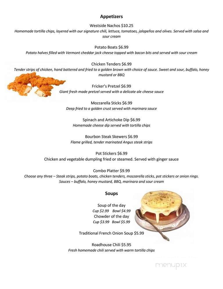 Fricker's Neighborhood Grill - Manchester, NH menu_pic