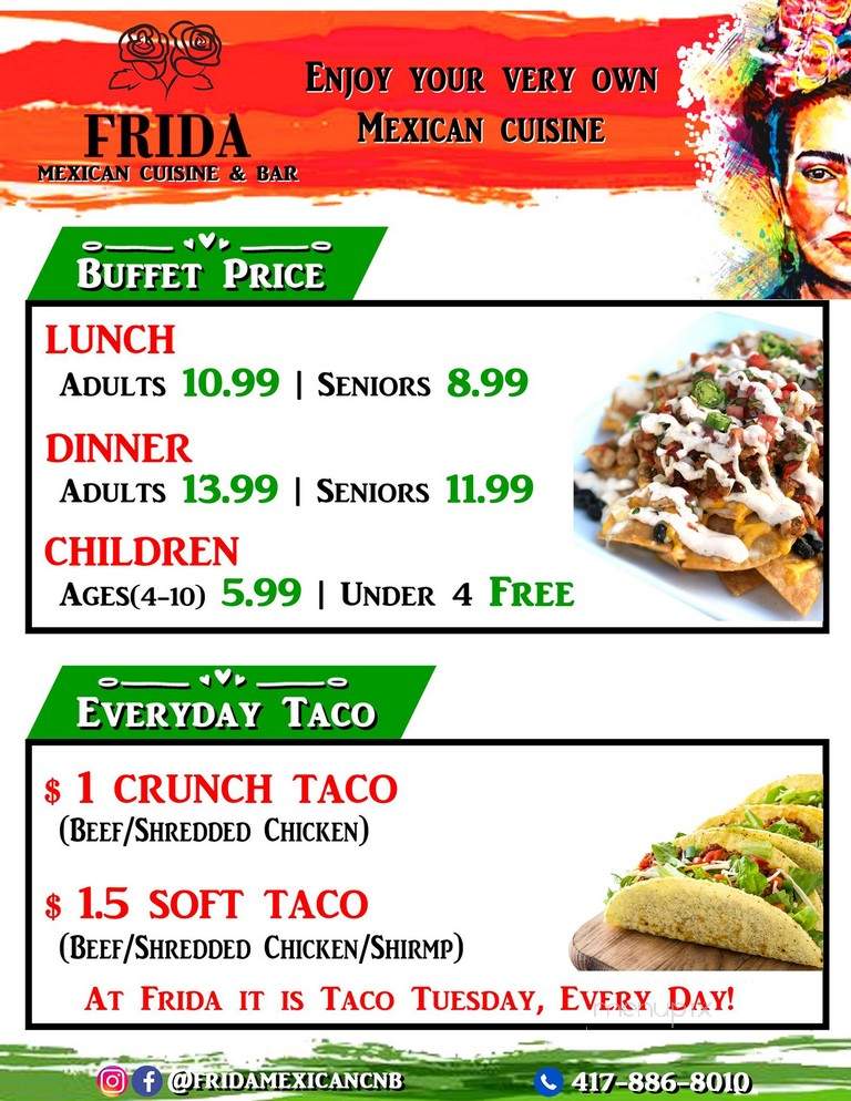 Frida - Springfield, MO menu_pic