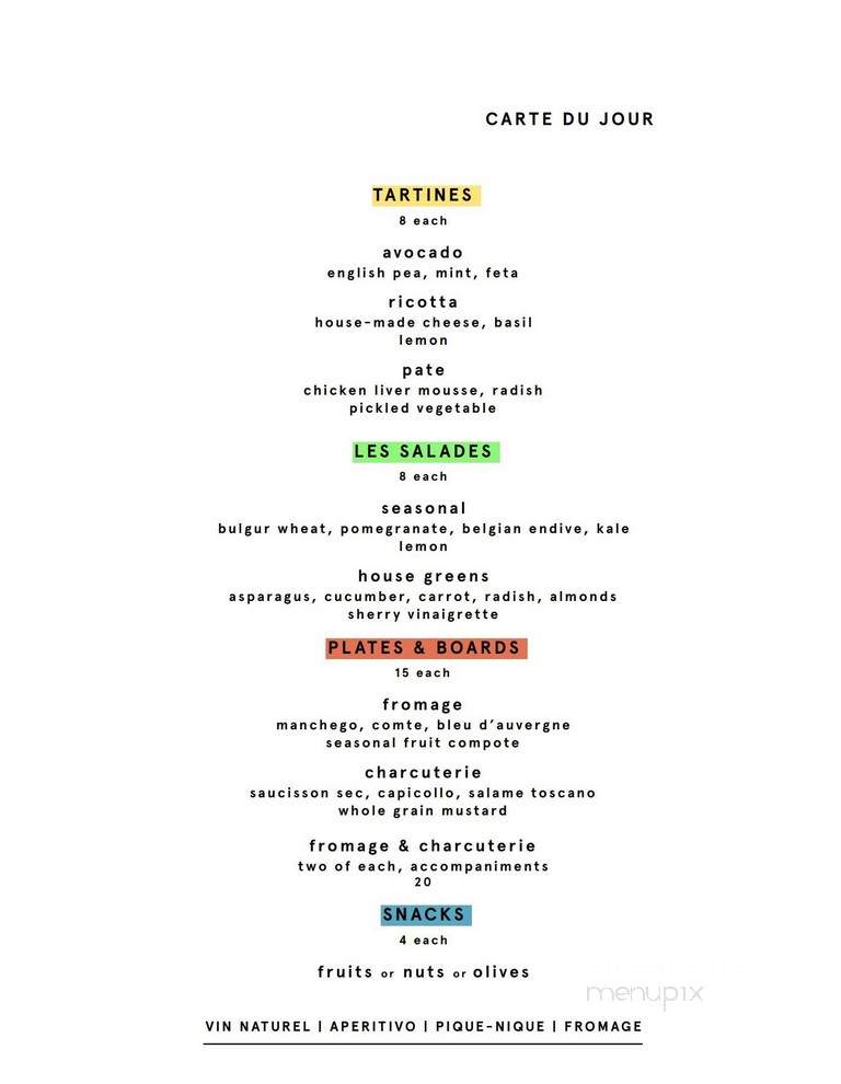Gainsbarre - Bellingham, WA menu_pic