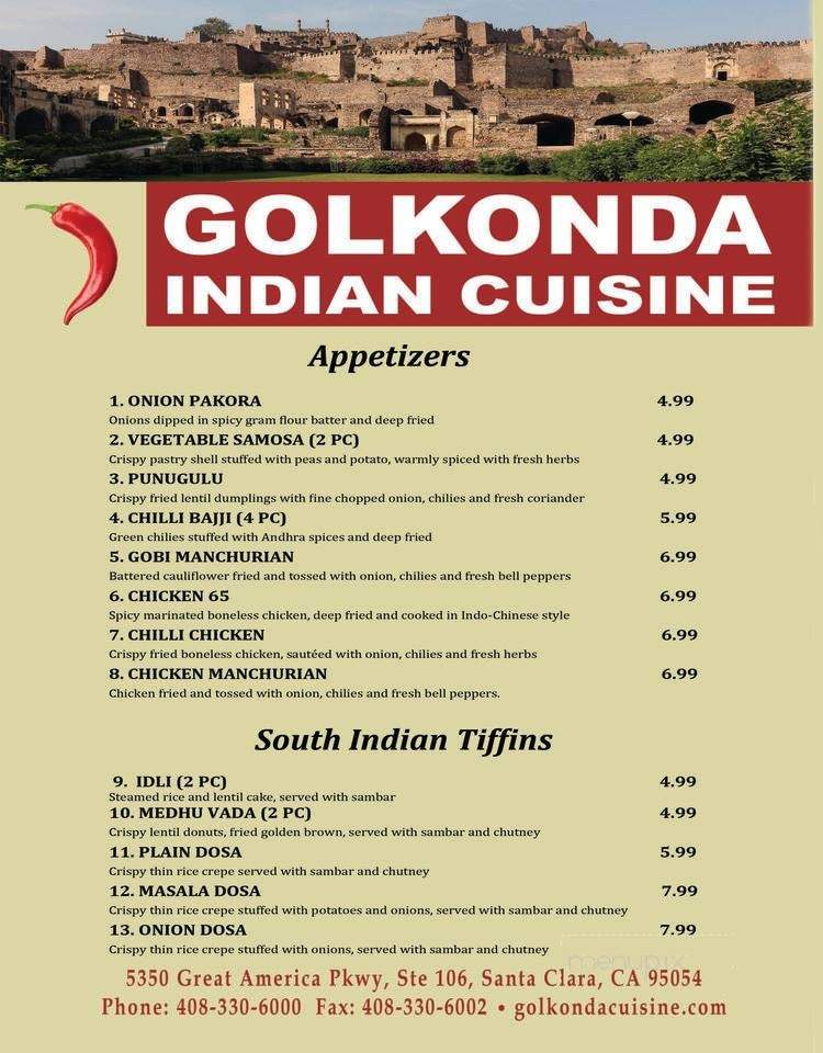 Golkonda Indian Cuisine - Santa Clara, CA