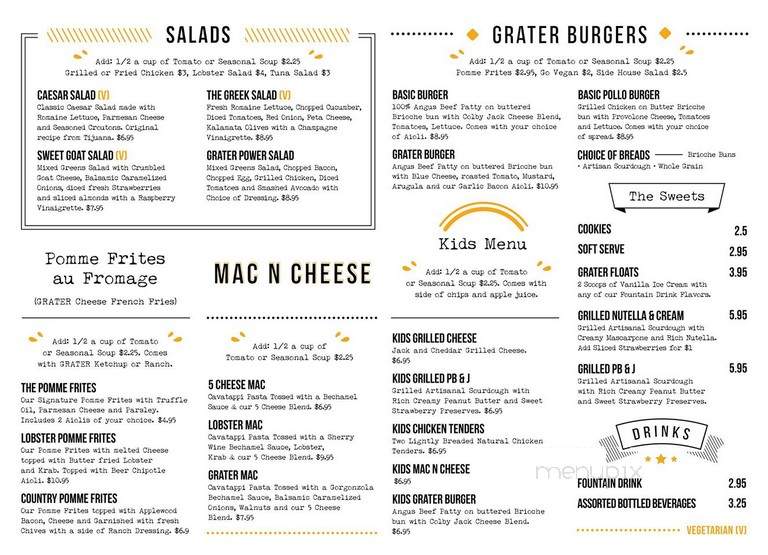 Grater Grilled Cheese - San Diego, CA menu_pic