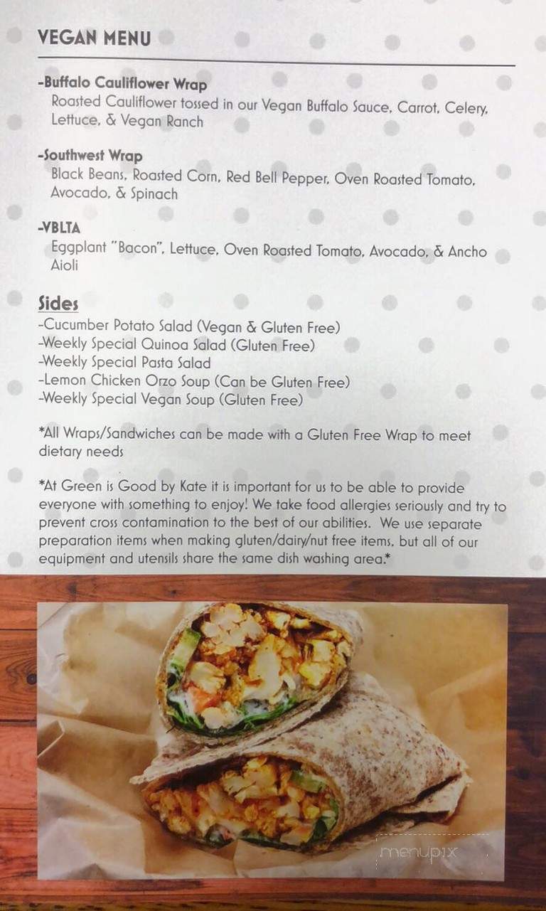 Green is Good by Kate - Crown Point, IN menu_pic