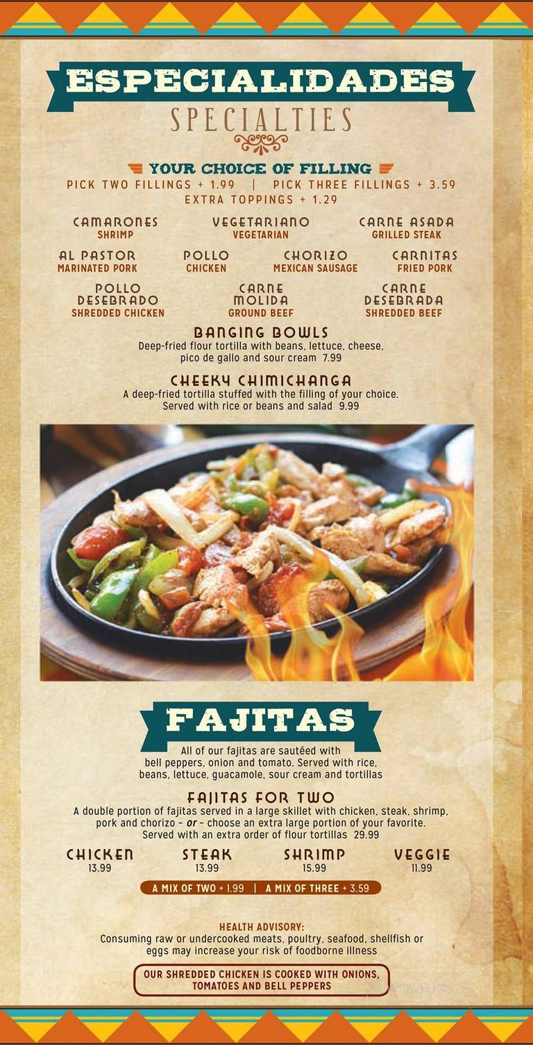 Gringos and Botanas - Barboursville, WV menu_pic