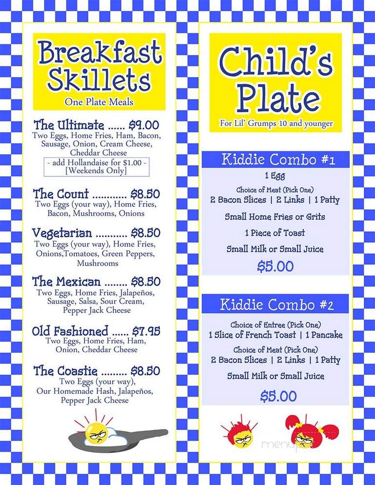 Grumpy's - Morehead City, NC menu_pic