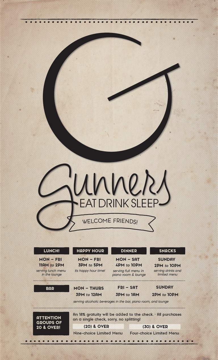 Gunner's - Marion, IN menu_pic