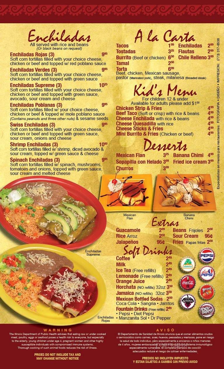 Habanero Mexican Fine Cuisine - Plainfield, IL menu_pic