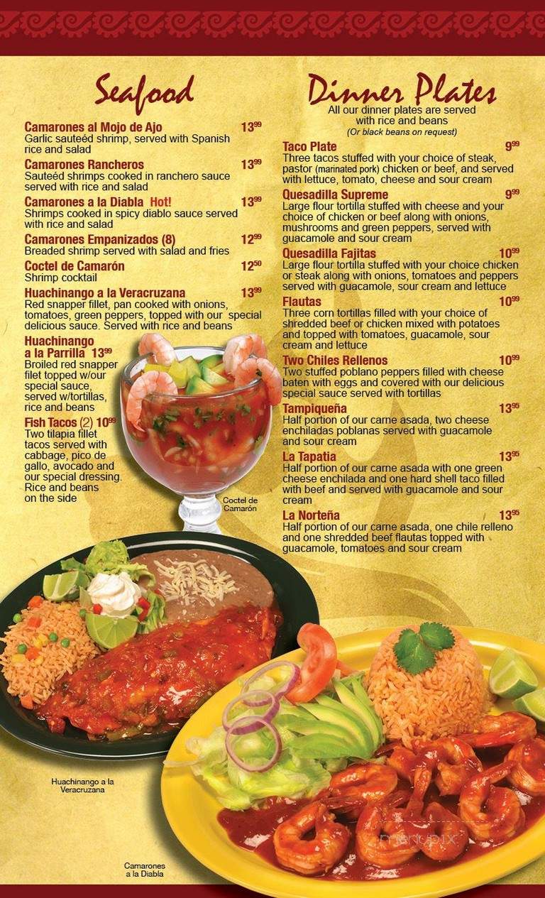 Habanero Mexican Fine Cuisine - Plainfield, IL menu_pic