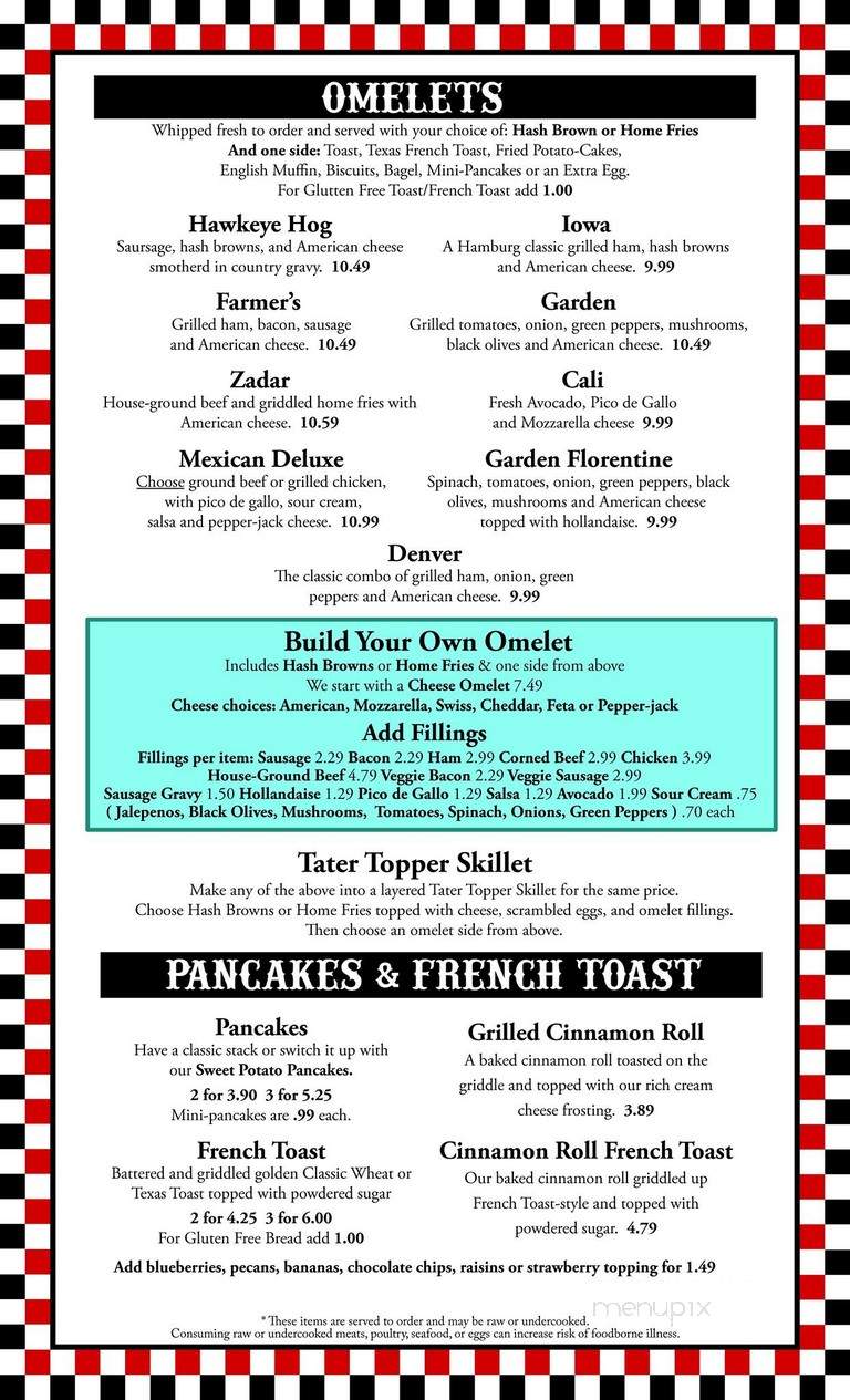 Hamburg Inn East - Iowa City, IA menu_pic