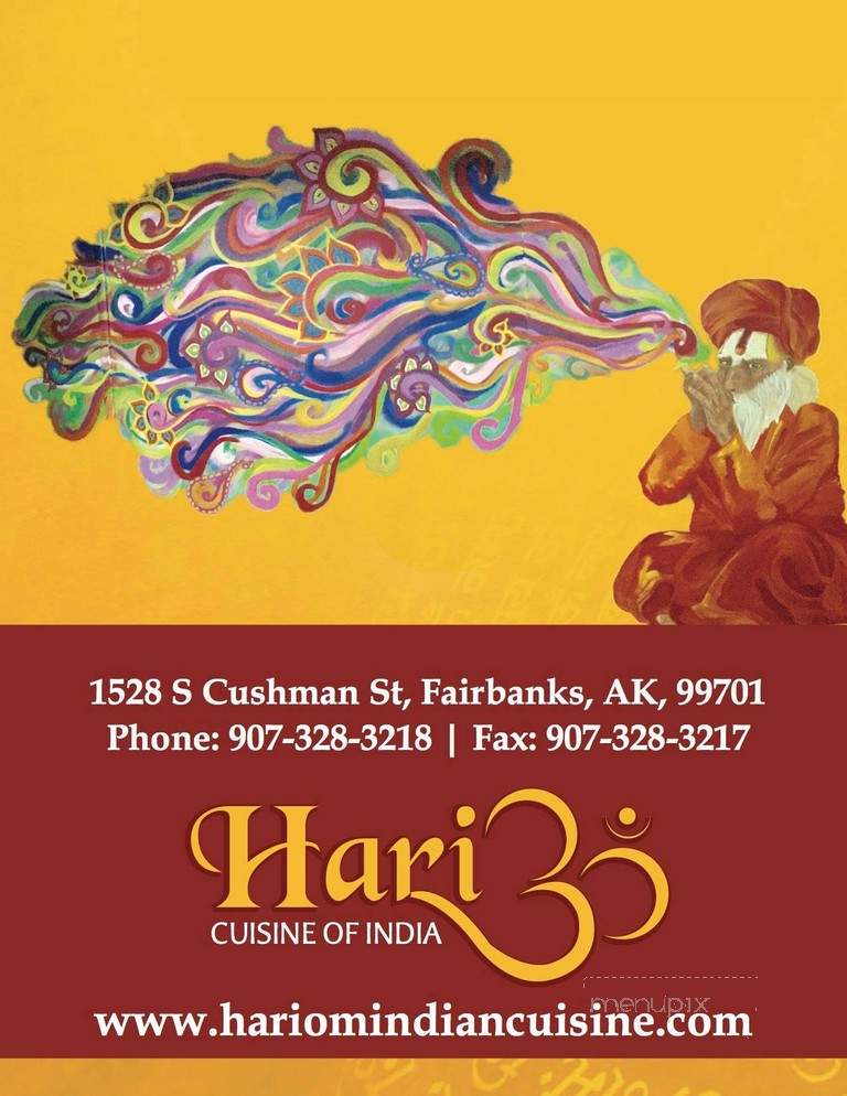 Hari Om Cuisine of India - Fairbanks, AK menu_pic