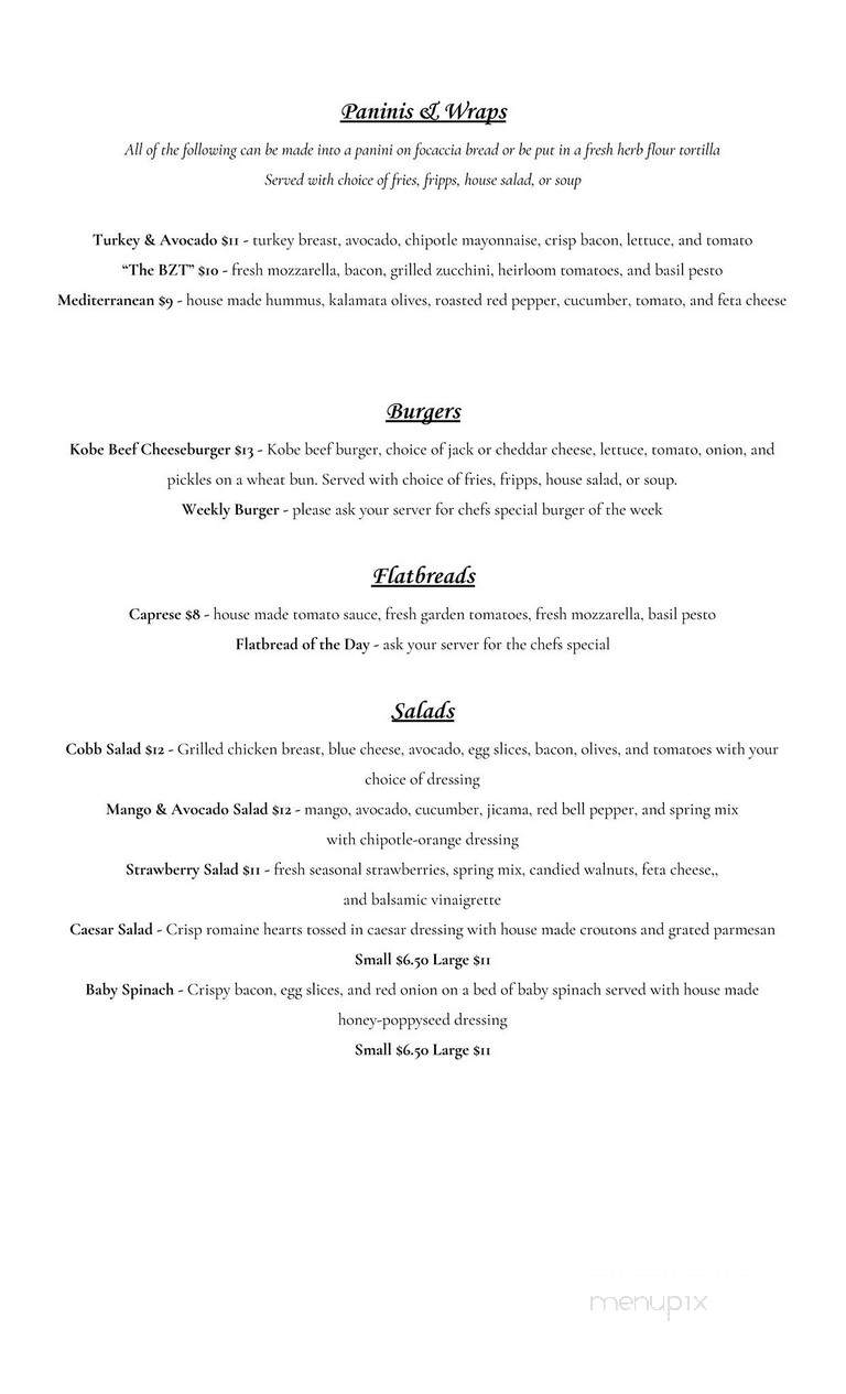 Hillcrest Landing - Yuba City, CA menu_pic