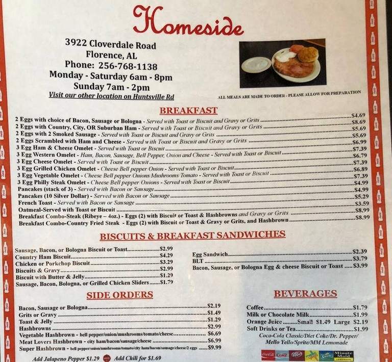 Homeside Restaurant - Florence, AL