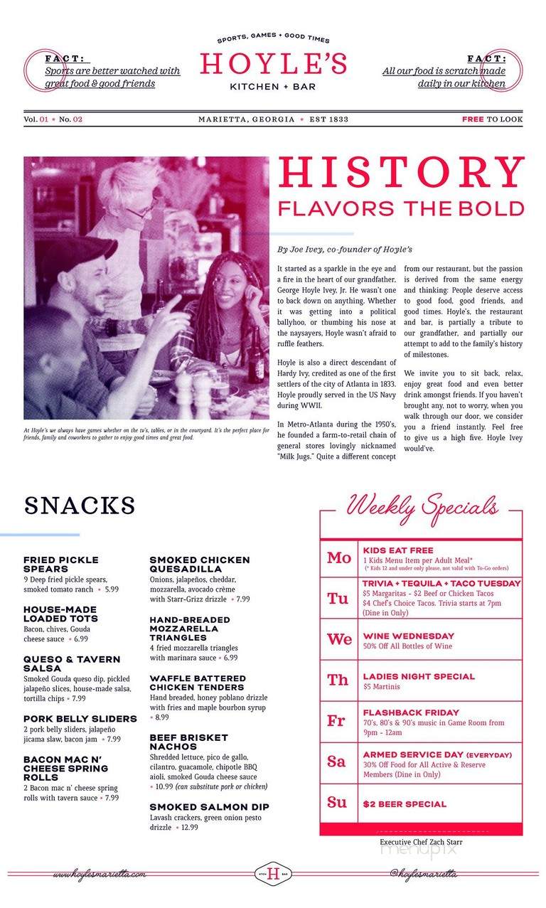 Hoyle's Kitchen & Bar - Marietta, GA menu_pic