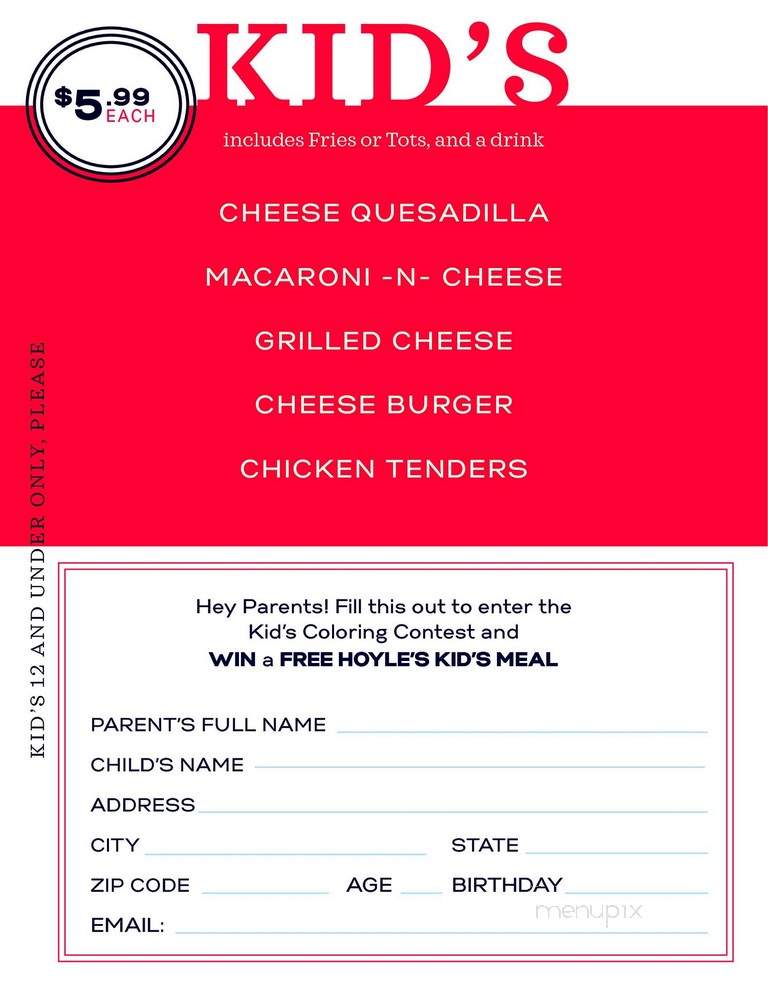 Hoyle's Kitchen & Bar - Marietta, GA menu_pic