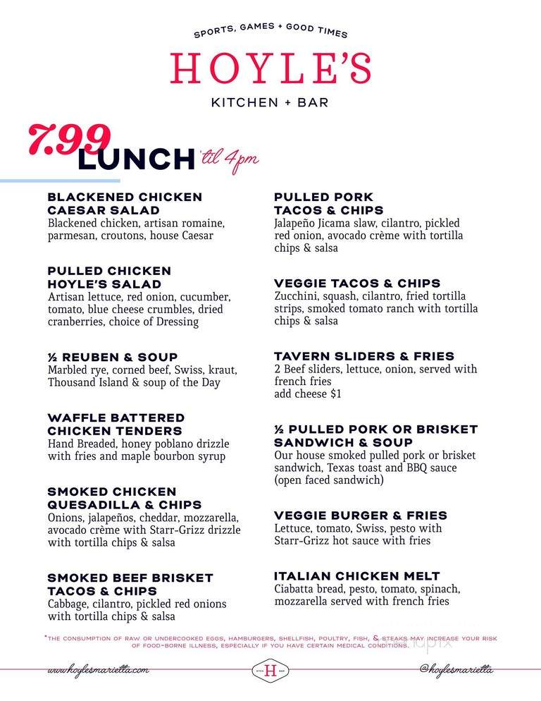 Hoyle's Kitchen & Bar - Marietta, GA menu_pic