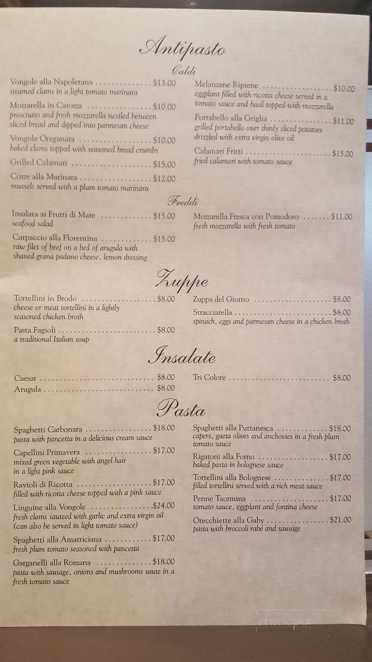 I Gemelli Ristorante - Woodland Park, NJ menu_pic