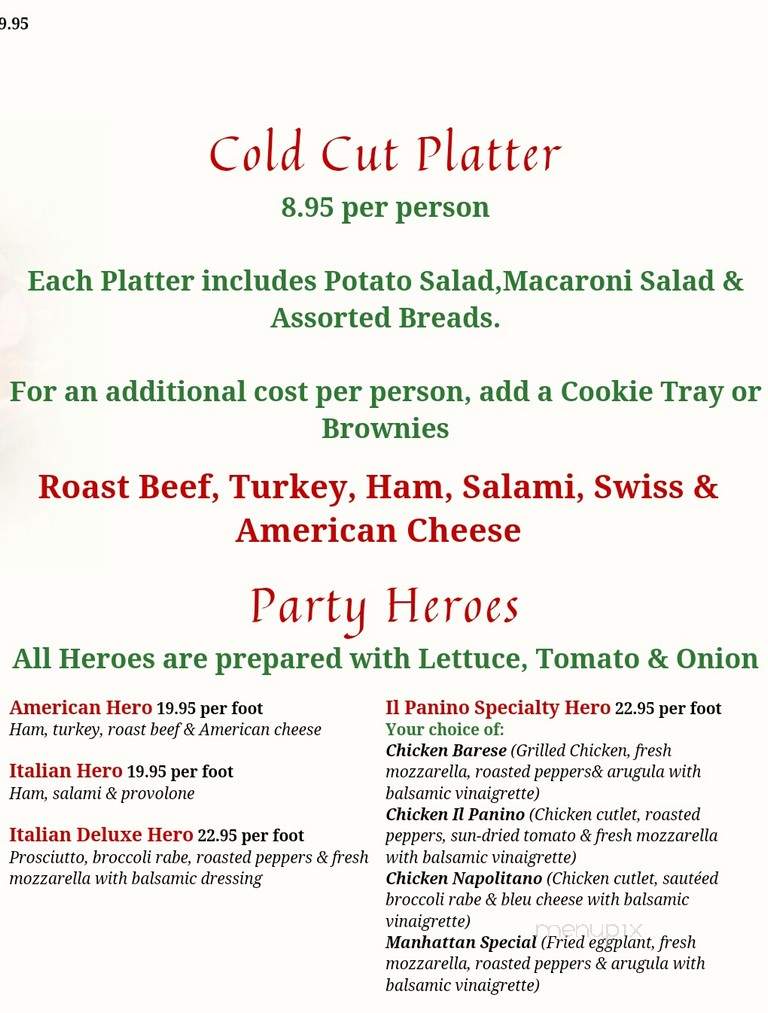 IL Panino Pizzeria - Fairfield, NJ menu_pic