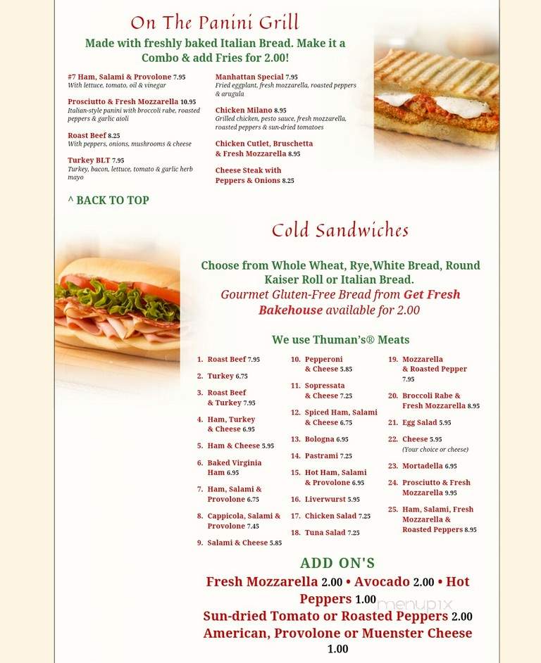 IL Panino Pizzeria - Fairfield, NJ menu_pic