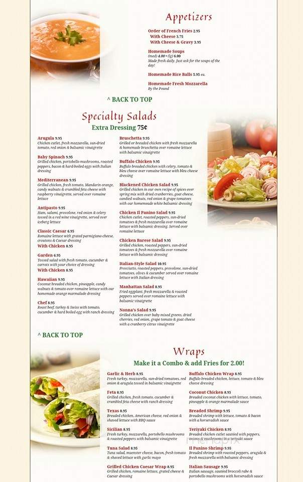 IL Panino Pizzeria - Fairfield, NJ menu_pic
