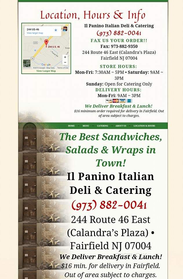 IL Panino Pizzeria - Fairfield, NJ menu_pic