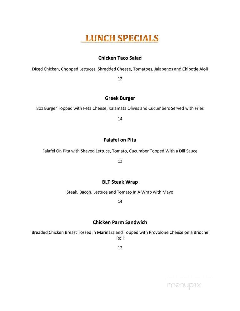 Iron Hills Tavern - Ledgewood, NJ menu_pic