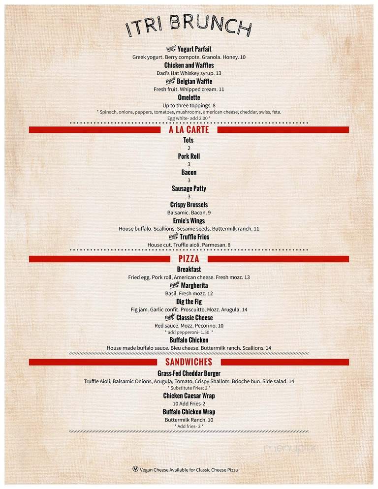 Itri Wood Fired Pizza Bar - Bristol, PA menu_pic