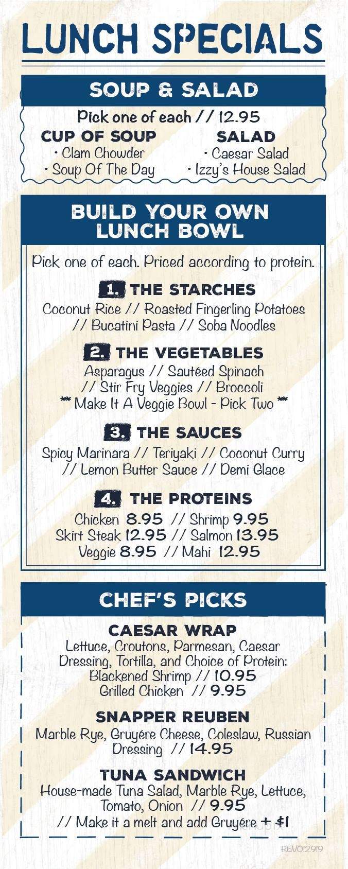 Izzy's Fish & Oyster - Fort Myers, FL menu_pic