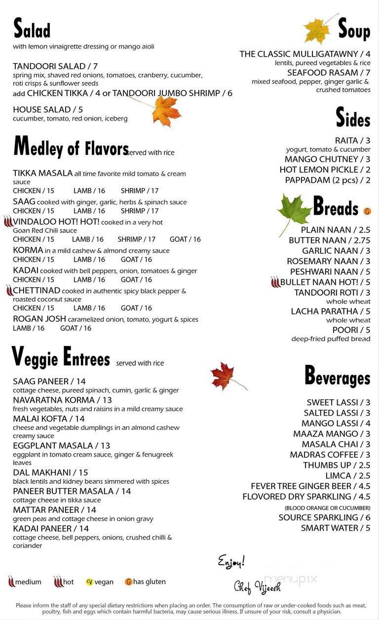Jai Ho Indian Kitchen & Bar - Atlanta, GA menu_pic