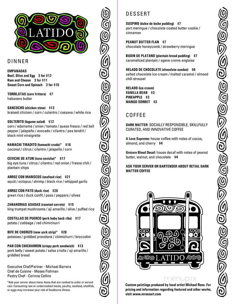 Joebar - Hazel Park, MI menu_pic