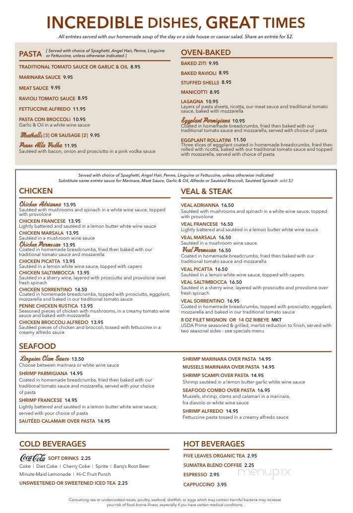 Joey's New York Pizza and Italian Restaurant - Palm Harbor, FL menu_pic